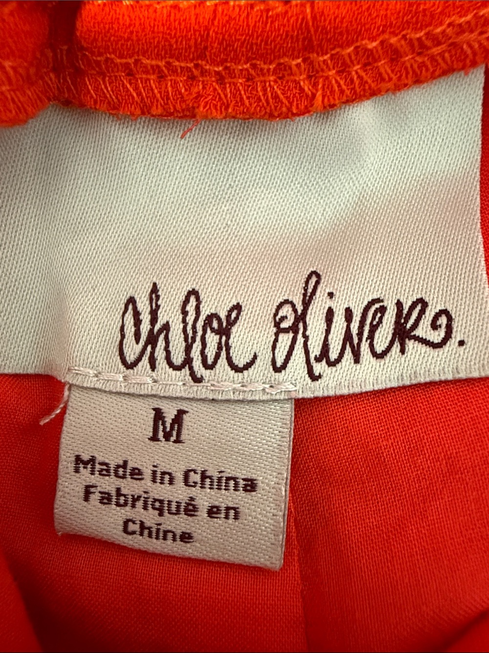 Chloe Oliver Women's Red Orange Athletic Shorts with Fringe Trim Size Medium - Picture 6 of 15